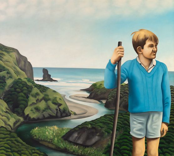 Nigel at Anawhata by Ian Scott contemporary artwork Painting