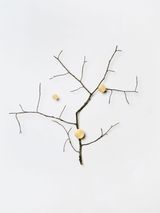 Branch with gold accents by Daniel Steegmann Mangrane contemporary artwork sculpture