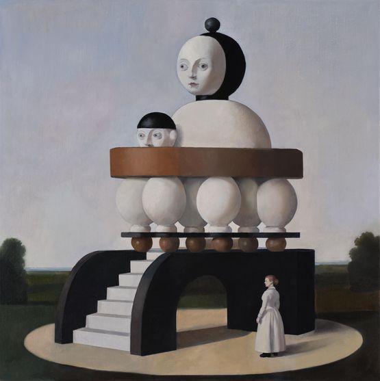 The Watchers of the Plains by Von Wolfe contemporary artwork Painting