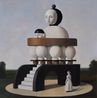 The Watchers of the Plains by Von Wolfe contemporary artwork Painting