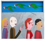 Los Angeles Gravity and Diversity in 2016 by Chris Johanson contemporary artwork painting
