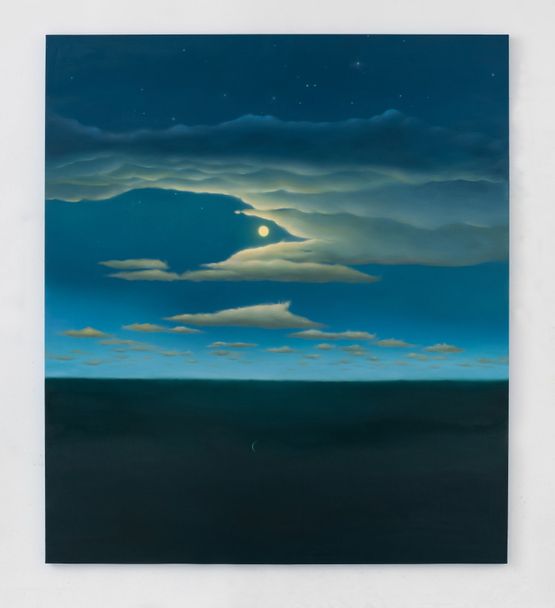 Two Moons by Sarah Lee contemporary artwork Painting