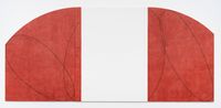 RedWhite Zone Painting II by Robert Mangold contemporary artwork Painting