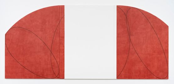 RedWhite Zone Painting II by Robert Mangold contemporary artwork Painting
