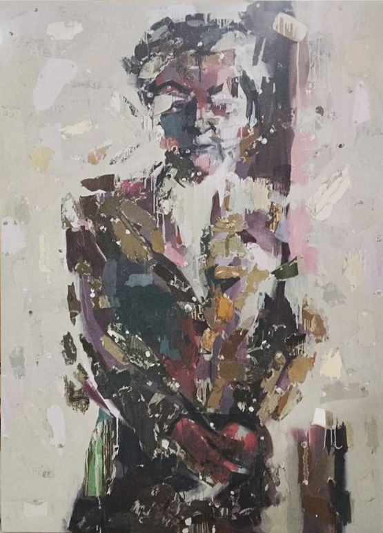 Gabriela Mistral Apegado a mi by Esref Yldrm contemporary artwork Painting