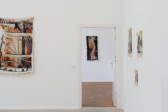 Contemporary art exhibition Ingrid Wiener Gobelins Films and Dreams at Barbara Wien Berlin Germany