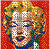Rubik Shot Red Marilyn NVDR1-4 by Invader contemporary artwork photography