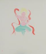 Bodhisattva Listening to Dharma by Wu Yi contemporary artwork painting works on paper