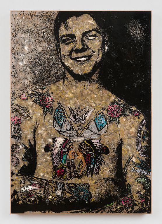 Tattooed Man by Jane Hammond contemporary artwork Painting