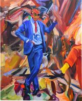 The Sapeurs and the Cobalt Mine by Duncan Wylie contemporary artwork painting