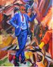 The Sapeurs and the Cobalt Mine by Duncan Wylie contemporary artwork Painting