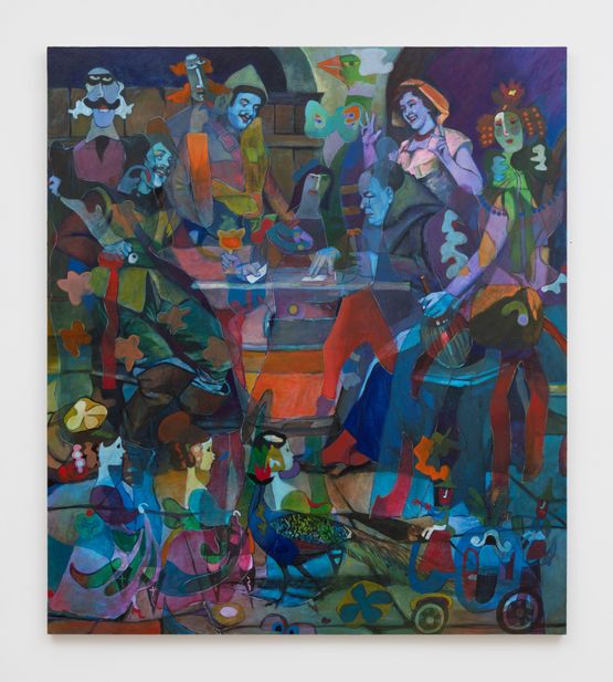The Card Game by Joshua Petker contemporary artwork Painting