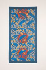 P1- Ottoman textile leaves ancient Egyptian stars 3 circles by Chant Avedissian contemporary artwork painting