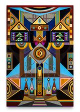 Surrender your material concerns. This is a call of your ancestors a place to contemplate your mortality. Use the circular moons as a connection with the divine feminine her intuition and subconscious mind and the natural cycles of life. by Hilmas Ghost contemporary artwork painting