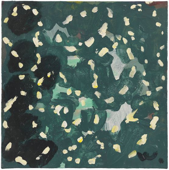 Untitled dark green by Wang Jun contemporary artwork Painting