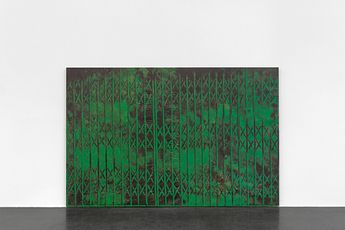 Contemporary art exhibition Martin Wong Untitled green storefront 1985 at Galerie Buchholz Cologne Germany