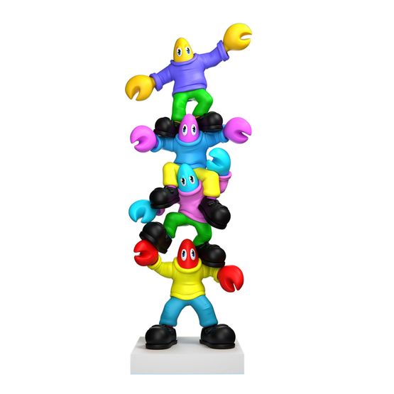Lobster Totem Yellow and Purple by Philip Colbert contemporary artwork Sculpture