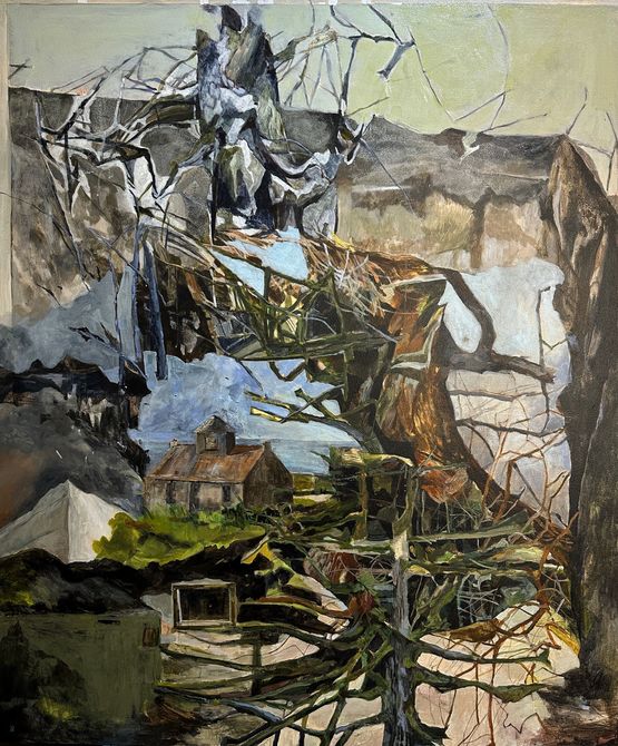 RUINS REFLECTED RUINS REVERSED II by Is Jumalon contemporary artwork Painting
