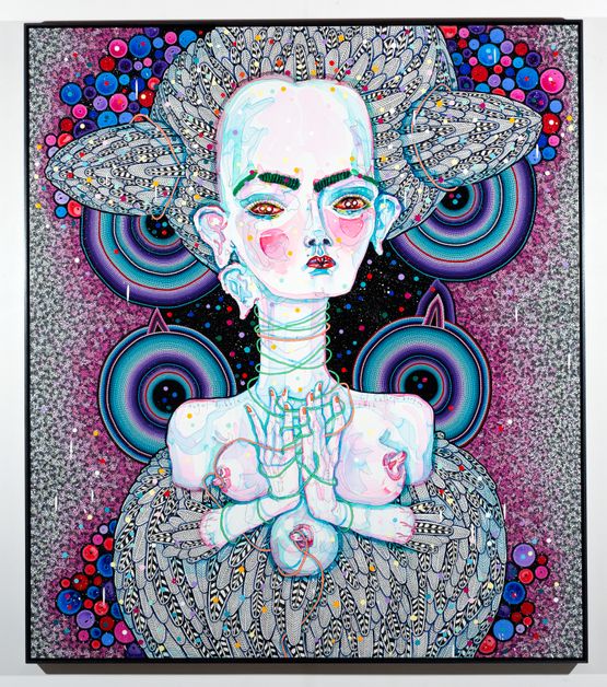 angel dribble by Del Kathryn Barton contemporary artwork Painting