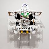 White Discharge Built-up Objects 17 by Teppei Kaneuji contemporary artwork sculpture