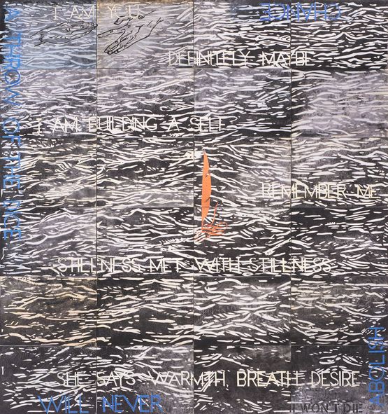 Written in Water by Imants Tillers contemporary artwork Painting