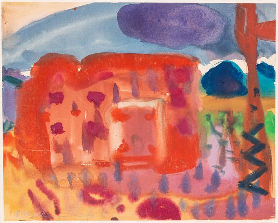 Ibiza rot by Sigrid Kopfermann contemporary artwork Painting