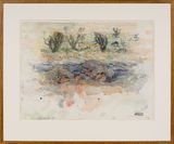 Burrowing Bettongs by their Burrows - Newhaven NT by John Wolseley contemporary artwork works on paper