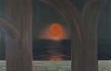 Mooon Rising fram Assateague Island by Antone Konst contemporary artwork painting