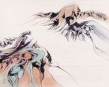 Mountain Peaks by Hung Hsien contemporary artwork drawing