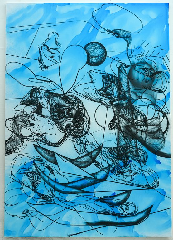 REGROUP by Christian Schwarzwald contemporary artwork Painting