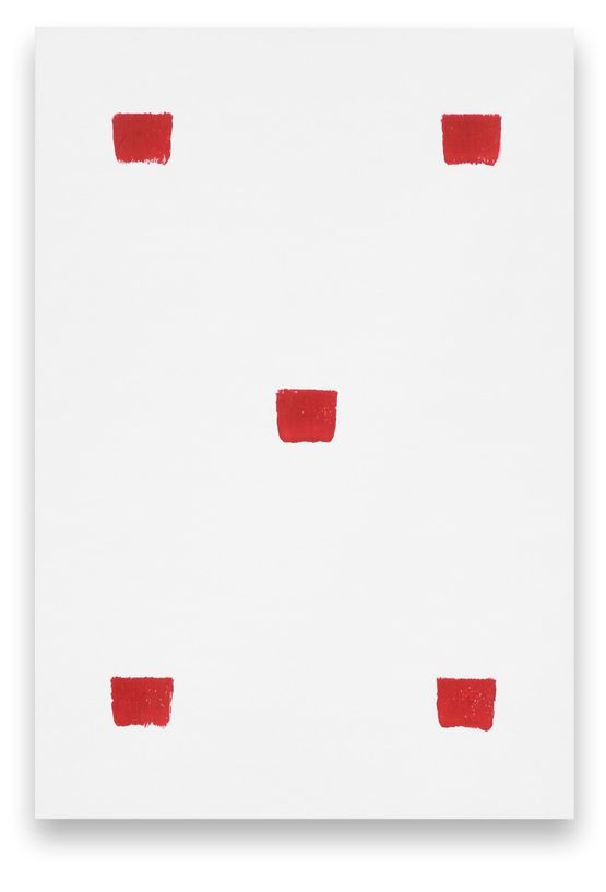Empreintes de pinceau N50 a intervalles reguliers de 30 cm by Niele Toroni contemporary artwork Painting