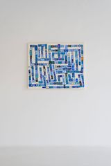 Blue Labyrinth by Michael Swaney contemporary artwork painting mixed media