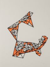 Triangles - Composition 1 by Layla Juma contemporary artwork works on paper