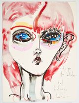she yrs for bubbles by Del Kathryn Barton contemporary artwork mixed media