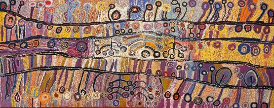 Ngayuky Mamaku Ngura - My Fathers Country by Kunumanara Wawiriya Burton contemporary artwork Painting
