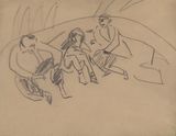 Erich Heckel Franzi und Max Pechstein in Moritzburg by Ernst Ludwig Kirchner contemporary artwork painting