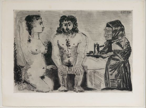 Maison close Le Chocolat II by Pablo Picasso contemporary artwork Print