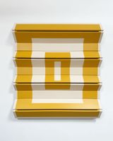 Untitled Two Yellow Rectangles II by Robert Moreland contemporary artwork painting