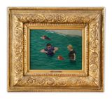 Quatre baigneurs a Etretat by Felix Vallotton contemporary artwork painting