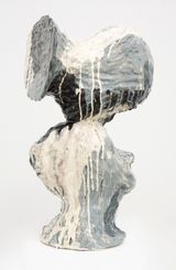 two modelled heads the Bowery August 7 pm by Andrew Lord contemporary artwork sculpture