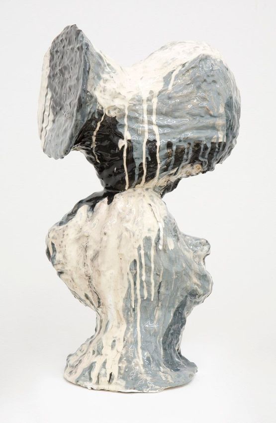 two modelled heads the Bowery August 7 pm by Andrew Lord contemporary artwork Sculpture