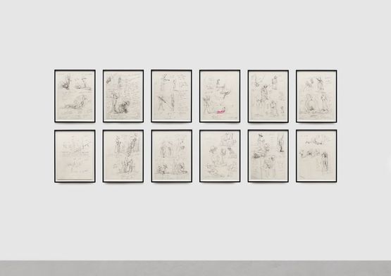 CSSC Dogs Attack the Grove V1-V3 by Paul McCarthy contemporary artwork Drawing