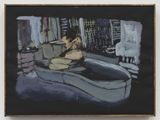 Seated Listener Pink Seasons by Reggie Burrows Hodges contemporary artwork painting