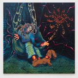 Behind the Fall by Zoe Blue M. contemporary artwork painting