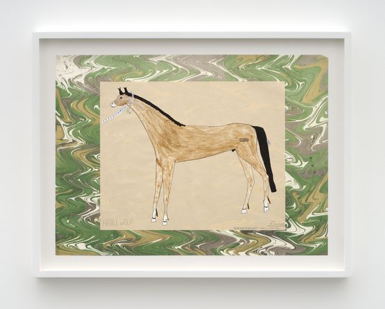 Hair Wolf by Wendy Red Star contemporary artwork Painting