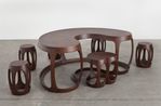 Embroidered Tea Table - 2012 No.3 by Shao Fan contemporary artwork Mixed Media