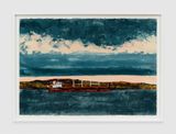 Hudson River Barge by Kirsten Everberg contemporary artwork painting works on paper