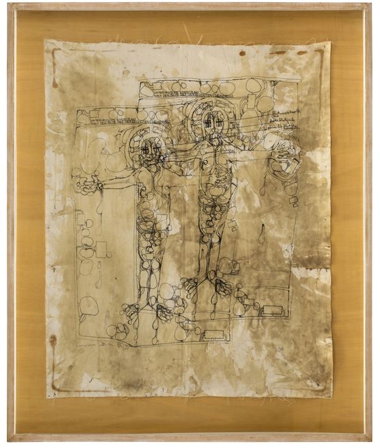 Christus der Widdergott  2 by Hermann Nitsch contemporary artwork Print