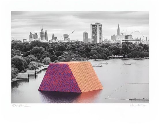 The London Mastaba by Christo and Jeanne-Claude contemporary artwork Print
