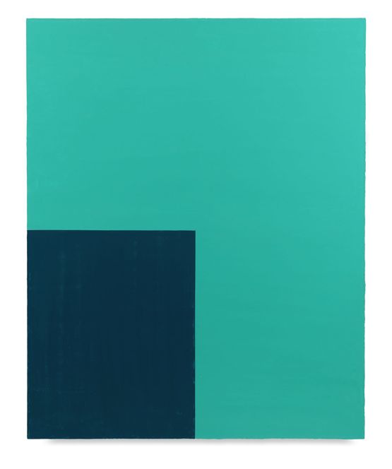 Polish Constructivism  Blue by David Diao contemporary artwork Painting
